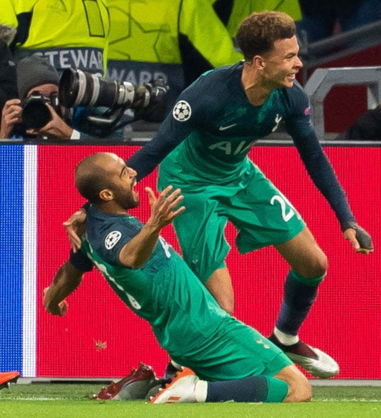 Lucas Moura and Dele Alli - Moura's hat trick vs Ajax 2019